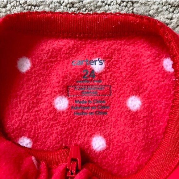 •Carters• reindeer fleece pjs - Picture 4 of 4
